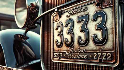 Antique License Plate