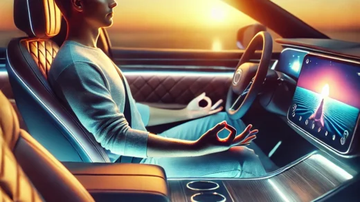 In-Car Meditation of person